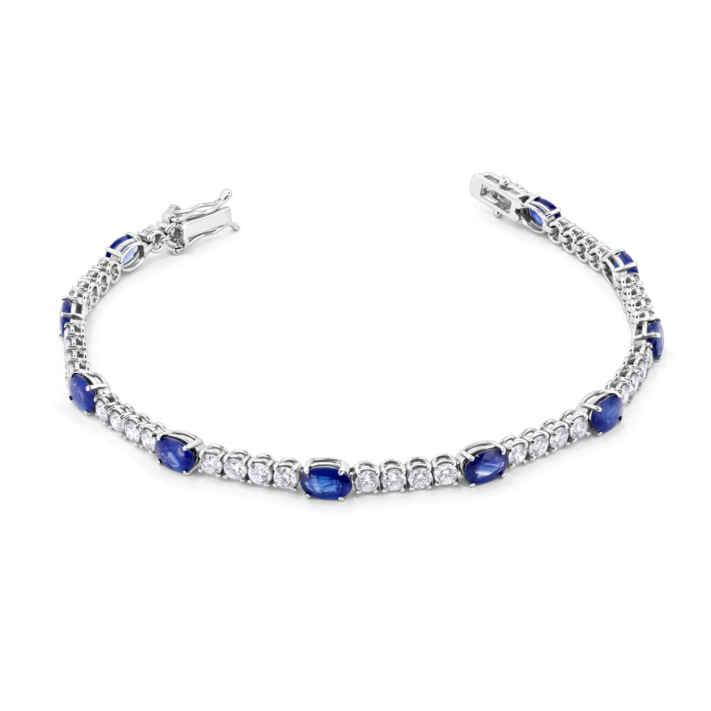 BRACCIALE ZAFFIRI BLU E DIAMANTI