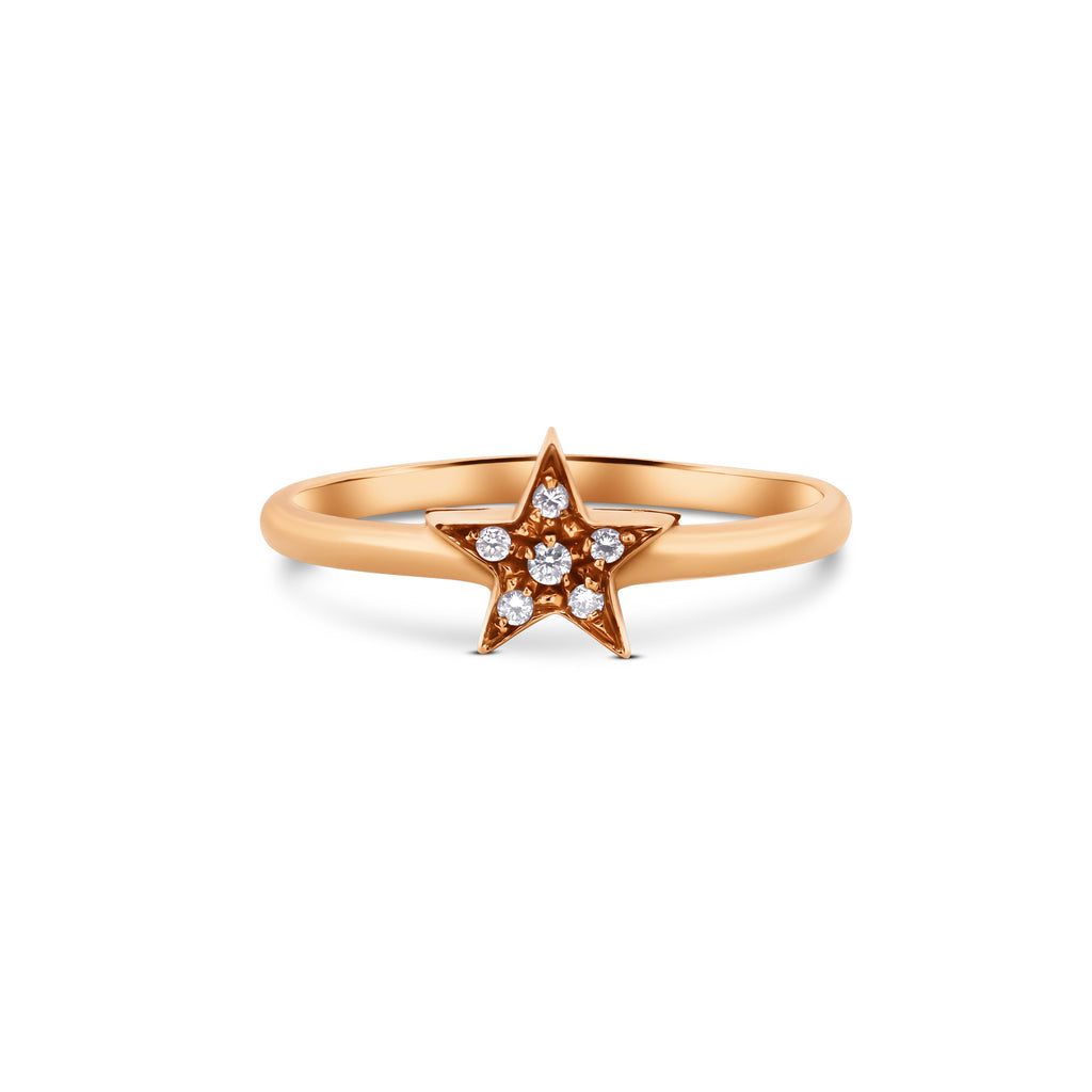 ANELLO STELLA IN ORO ROSA