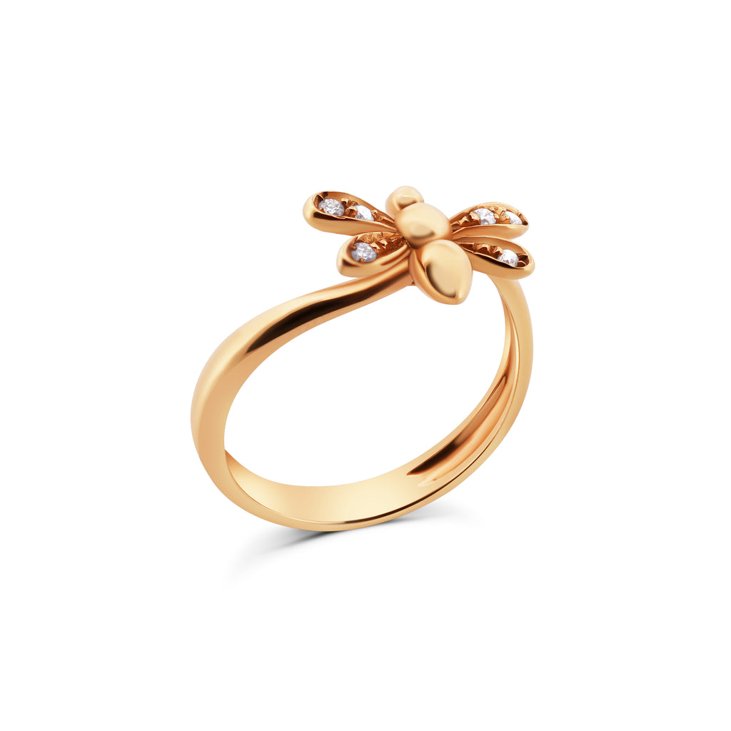 ANELLO APE IN ORO ROSA